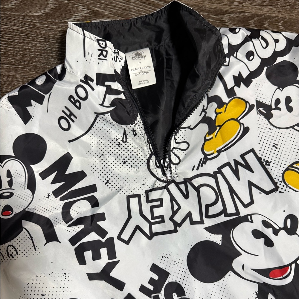 Disney Asia Mickey Mouse Jacket All Over Comic Print Windbreaker Pullover - Picture 3 of 9